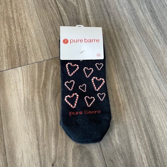 NWT pure barre candy cane heart sticky socks - Picture 3 of 4
